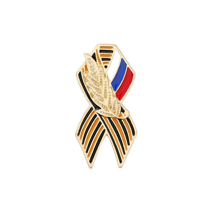 Victory Day Enamel Pin St. George's Ribbon Symbol Brooch Bag Clothes Lapel Pin Badge Jewelry Gift Beauty World Shop