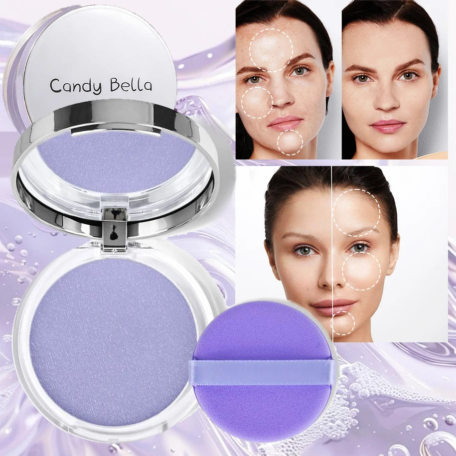 1PC Candy Bella Violet Cream To Powder Skin-friendly Skin Natural Face Long Lasting Oil-controlling Contouring Powder Cosmetics Beauty World Shop