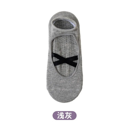 1pair Fashion Yoga Socks Anti Slip Women Professional Pilates Socks Cotton Dance Floor Trampoline Aerobics Fitness Sports Socks Beauty World Shop
