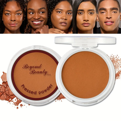 Wheat Bronzing Powder for Dark Skin, Matte Finish, Sweatproof & Oil Dark Foundation Concealer, Powder Puff And Mirror Beauty World Shop