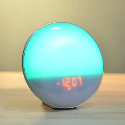 Wake Up Light Alarm Clock with Sunrise/Sunset Simulation Dual Alarms FM Radio Nightlight 7 Colors Natural Sounds Snooze Beauty World Shop