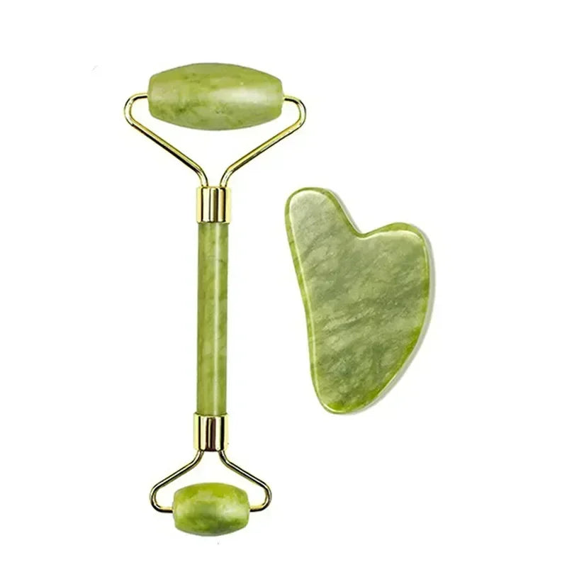 Natural Jade Roller Face Gua Sha Natural Stone Body Neck Massager Acupoint Eye Care Spa Massage Tools Massage Visage Lifting Beauty World Shop