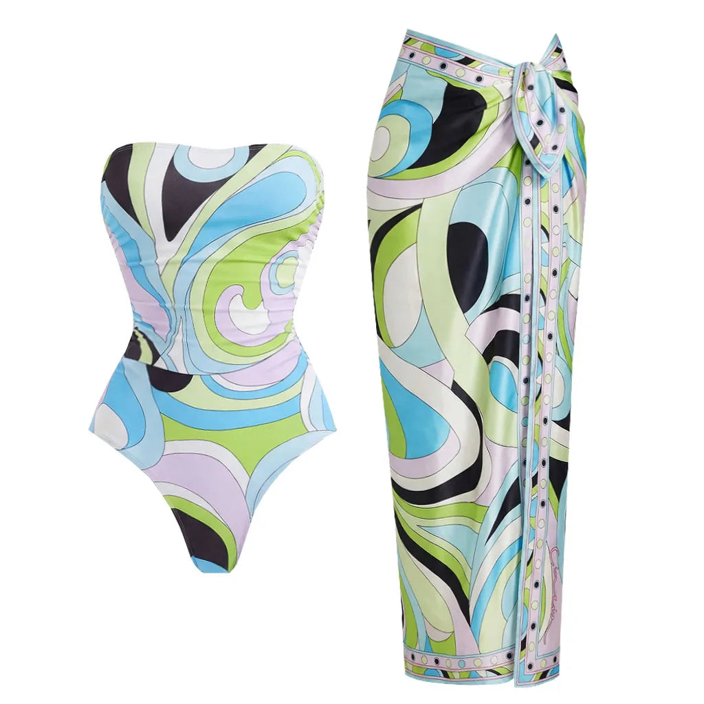 Sexy Women 2Pcs Halter Bikini Swimsuits Female Push Up Swimwear Micro Bikinis Bathingsuit Swim Suit Beachwear Printed Biquini Beauty World Shop