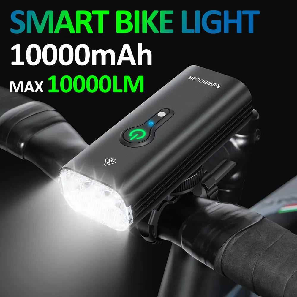 NEWBOLER 10000mAh Smart Bicycle Light Front 10000LM Bike Light Waterproof USB Charging MTB Road Cycling Lamp Bike Accessories Beauty World Shop