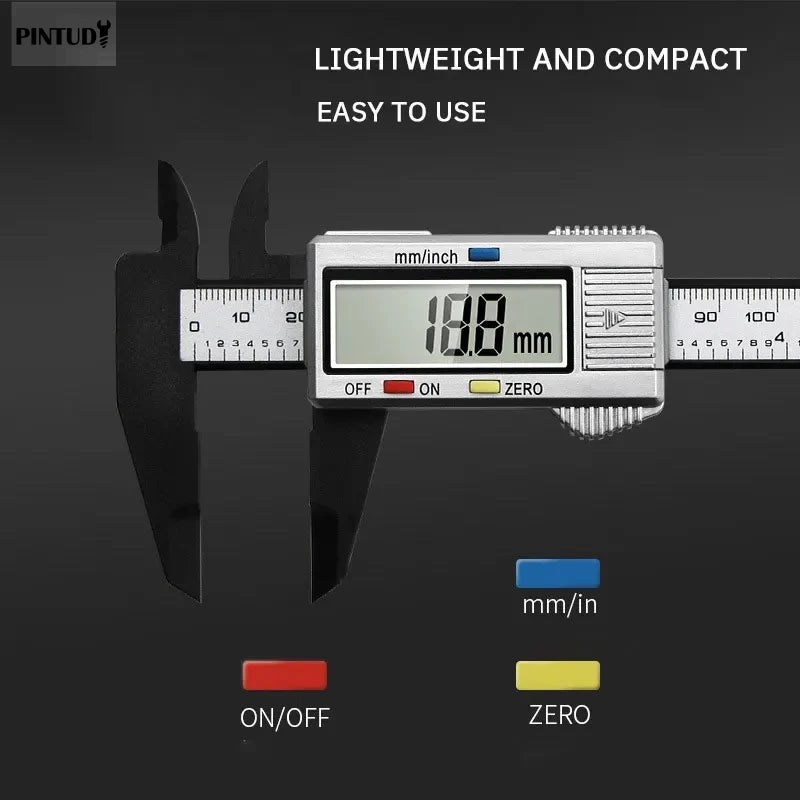 1PC Plastic Vernier Caliper Digital Display Caliper Mini Text Play Caliper Student Vernier Ruler 0 to 150mm Measuring Tool Beauty World Shop