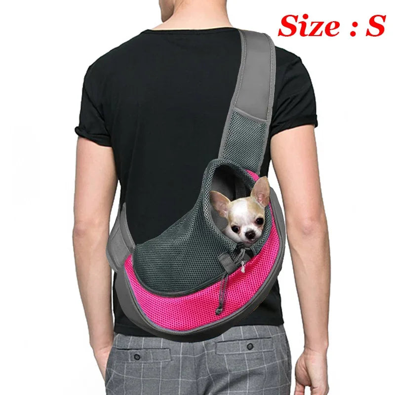 1Pc Dog out backpack,Dog Sling Carrier Breathable Mesh Travel Crossbody Bag For Puppy Cat Hiking Camping Beauty World Shop
