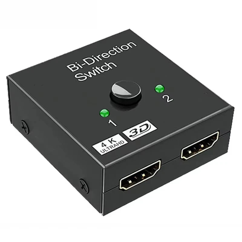 Switch Bi-Direction 2.0 Splitter HDMI-compatible 1x2/2x1 Adapter 2 in 1 out Converter for 4K Switcher PS4 Pro/4/3 TV Box  ﻿ Beauty World Shop