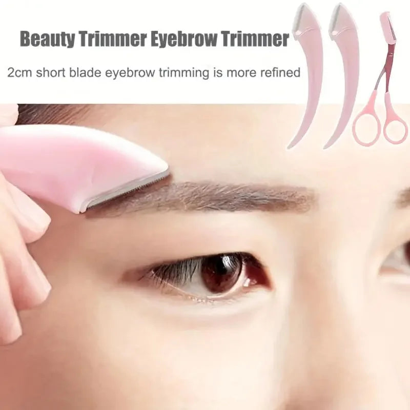 Eyebrow Trimmer Set, Curved Eyebrow Razor, Eyebrow Scissors With Comb, Convenient Easy Beauty Tools For Beginners Beauty World Shop