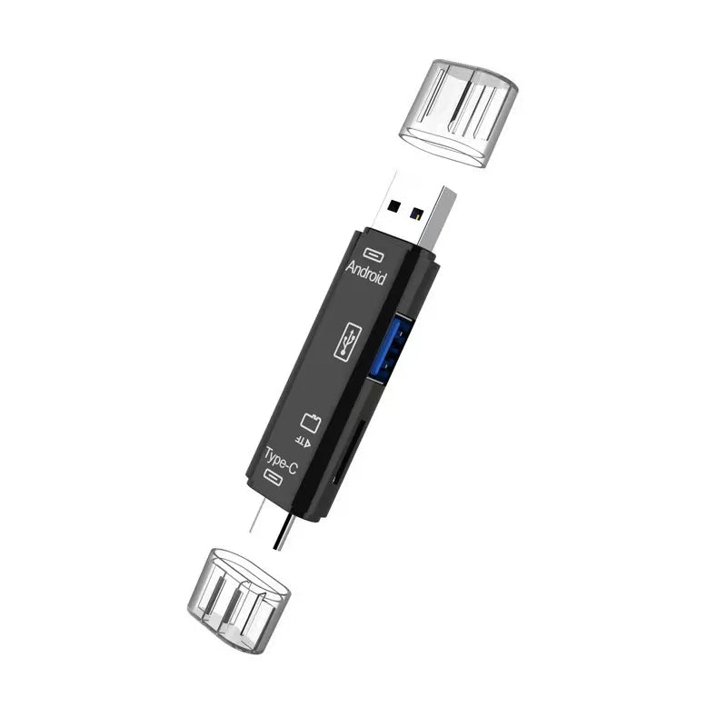 5 In 1 Multifunction USB 3.0 Type C USB Micro USB SD TF Memory Card Reader for Android IPhone Computer Dock OTG Type C Adapter Beauty World Shop