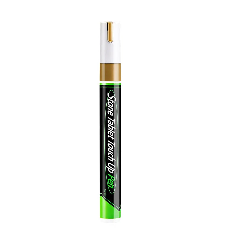 Golden Tombstone Marker Inscription Restoration Pen,  Weatherproof Tracing Pen Quick-Dry Touch Up Paint Pen for Granite Stone Beauty World Shop