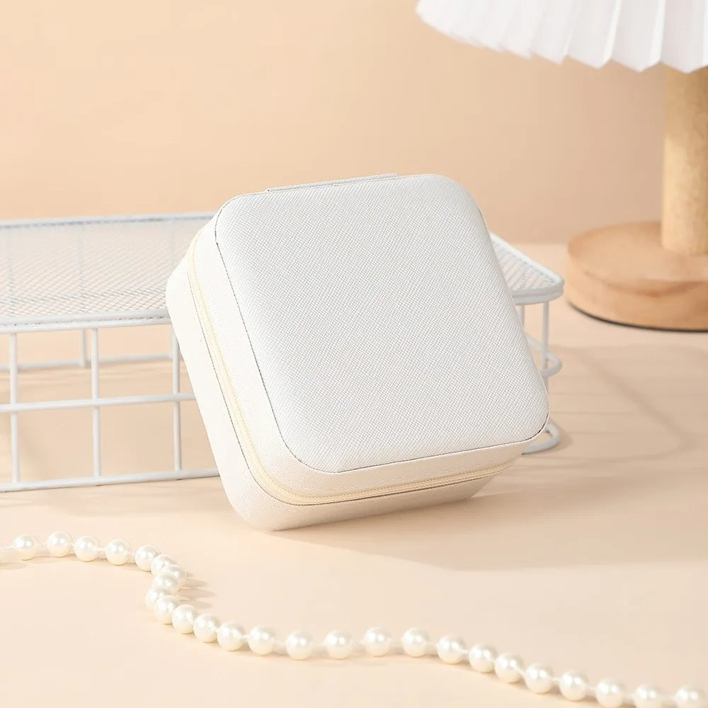 Portable Mini Jewelry Storage Box Travel Organizer Jewelry Case Leather Storage Earrings Necklace Ring Jewelry Organizer Display Beauty World Shop
