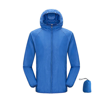JNLN Men Women Waterproof Hiking Jackets Quick Dry Camping Windbreaker Unisex Outdoor Trekking Raincoat Anti UV Packable Clothes Beauty World Shop