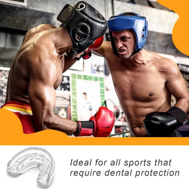 Comfortable Double Braces Athletic Mouthguard Superior No-Boil Design for Maximum Protection of Upper And Lower Teeth Beauty World Shop