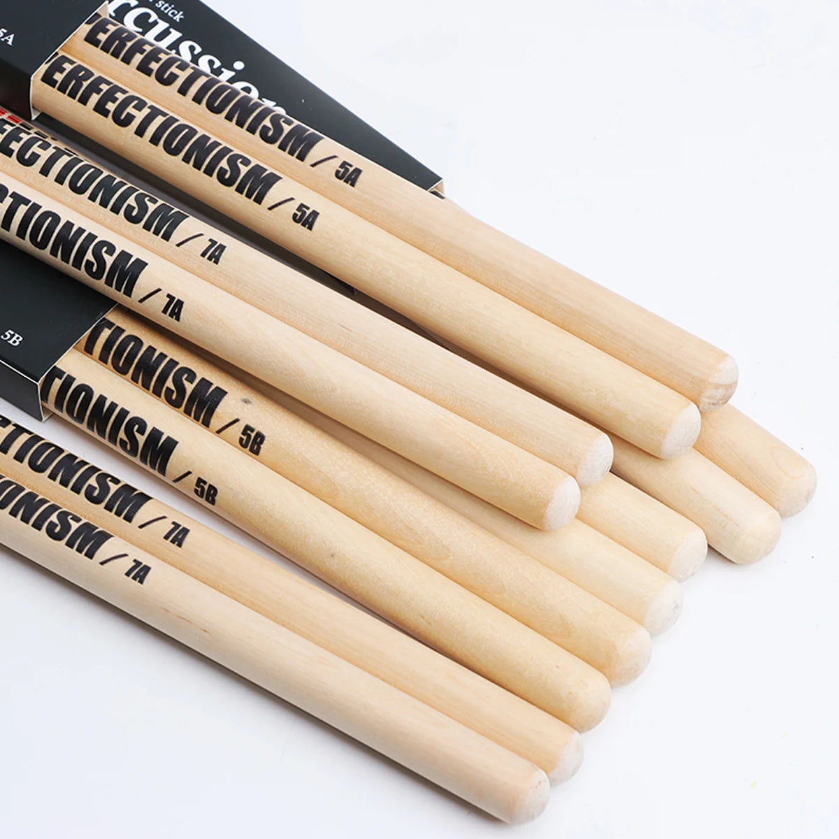 XINY-1 Pair Maple Drumstick 5A 7A 5B Three Model Set Walnut Grade Sound Penetration Drummer Practice Stage Performance Drumstick Beauty World Shop