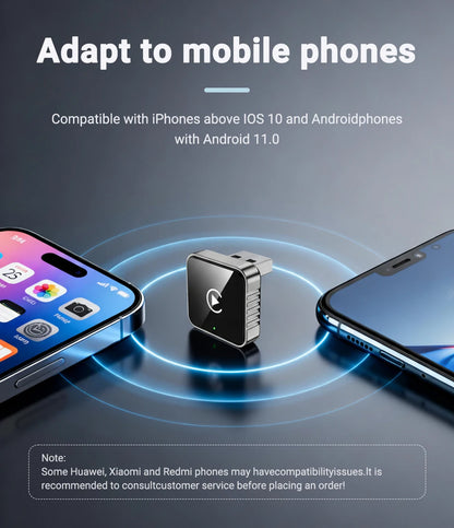 XUDA 2 in1 Wired to Wireless CarPlay Android Auto Adapter for OEM Car Stereo With USB Dongle Smart Mini Box Plug and Play Blueto Beauty World Shop