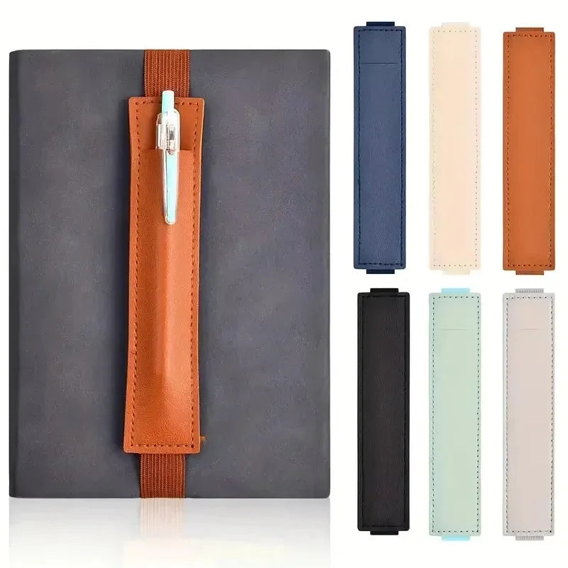Leather Adjustable Elastic Band Pen Holder, Pen Pouch For Planner, Pen Holder For Notebook, Notebook Pen Holder Beauty World Shop