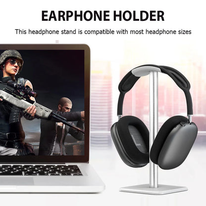 Aluminium Alloy Headphone Stand Holder Rack Space Saving Desktop Organizer Display Earphone Mount Hanger Headset Support Stand