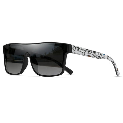 Classic Square Fashion Sports Sunglasses - Patterned Temples, Unisex for Cycling, Hiking, Travel - Perfect Gift Beauty World Shop