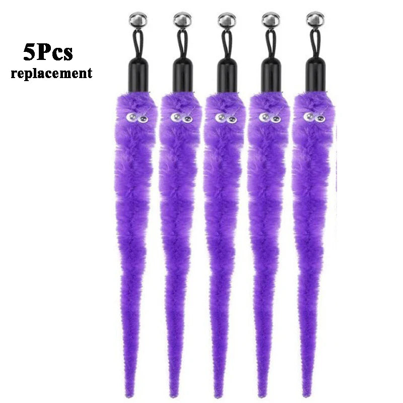 Replace Plush Cat Toy Accessories Worms Replacement Head Funny Cat Stick Pet Toys 5/10/6/11 Pcs Beauty World Shop