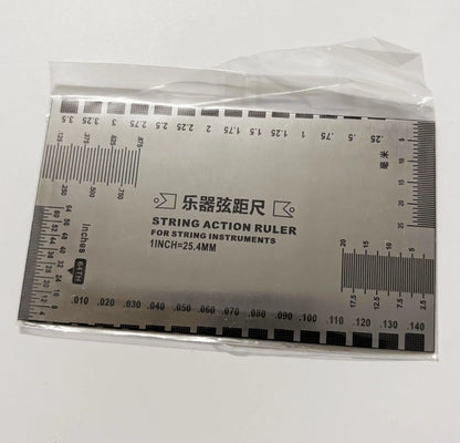 Stainless Steel String Action Gauge Ruler Guitar Bass Instrument Repair Tool Silver Beauty World Shop