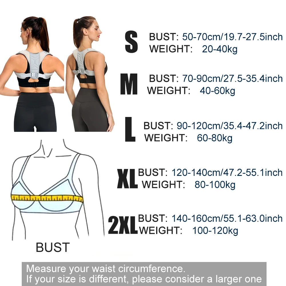 1pcs Back Posture Corrector Neck Brace Training Equipment Home Office Man Woman Postura Shoulder Support Correction Belt Beauty World Shop