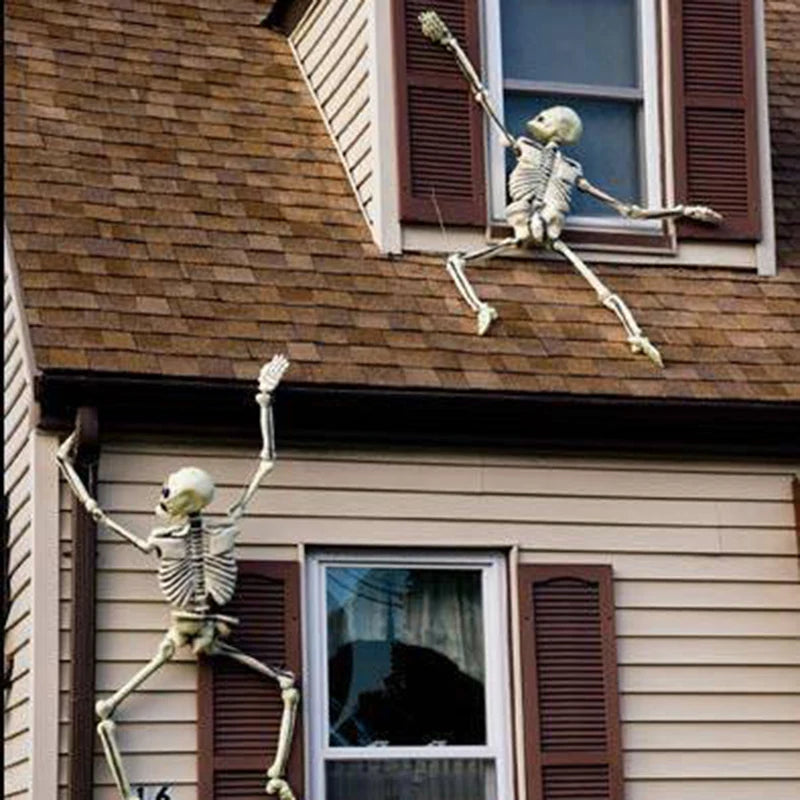 1pc Happy Halloween Modeling Humanoid Skeleton Decorative Props Haunted House Home Bedroom Balcony Decoration Party DIY Supplies Beauty World Shop
