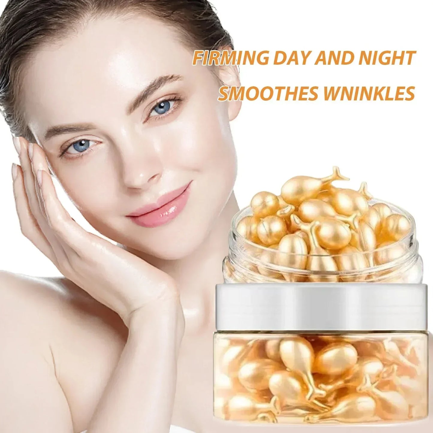50Pcs Collagen Face Care Capsules Serum Spot Acne Wrinkle Remover Firming Whitening Hyaluronic Acid Essence Skin Care New style Beauty Trend Shop