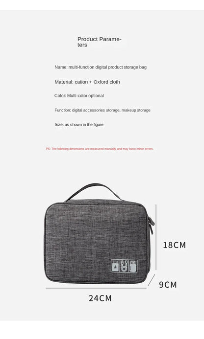 Travel Electronic Digital Storgage Bag Multi-Function Earphone Data Cable Charger Accessory Bag Multi-Layer Power Hard Disk Prot Beauty World Shop