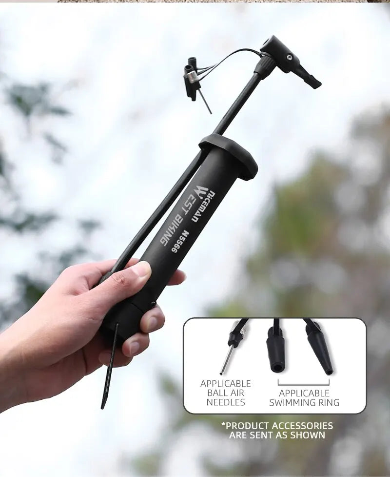 WEST BIKING 80 PSI MTB Bicycle Pump Bike Manual Air Pump Balloon Tire Inflator Schrader Valve Floor Pump Cycling Accesories
