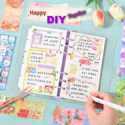 200p Kawaii Stickers for Kids Cute Stationary Aesthetic Diary Decoration Art Supplies Stickers for Scrapbooking Lot Korean Paper Beauty World Shop