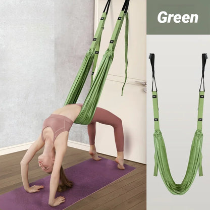 Adjustable Aerial Yoga Strap Pull Rope Women Hammock Stretch Leg Splits Trainer Female Gym Belt Swing Stretching Fitness Beauty World Shop
