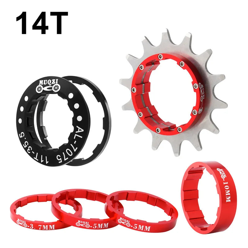 MUQZI Single Speed Cassette Cog 12T 13T 14T 15T 16T 17T 18T 19T 20T 21T 22T Bike Cassette Conversion Kit Beauty World Shop