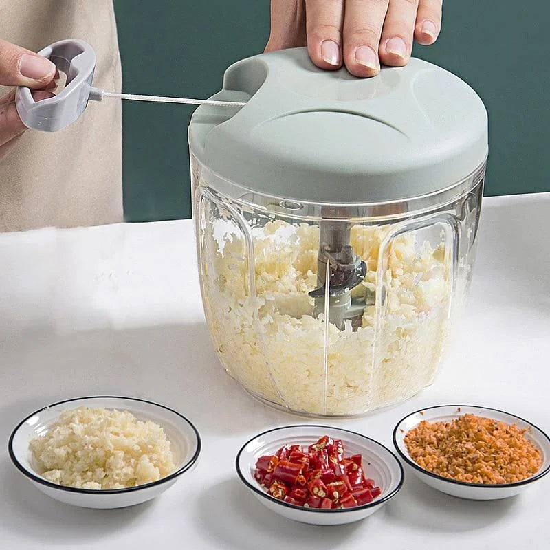 500/900ML Manual Meat Mincer Garlic Chopper Rotate Garlic Press Crusher Vegetable Onion Cutter Kitchen Cooking Accessories Beauty World Shop
