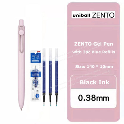 uniball ZENTO Standard 0.38/0.5mm Gel Pens,Water-Based Smooth Writing Roller Ball Pens Fit for a variety of occasions Stationery Beauty World Shop