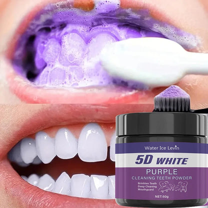 Purple Tooth Cleaning Powder - Sulfate-Free, Deep Cleaning and Polishing, Whitens Teeth in 5 Days, Portable for Daily Use and Travel Beauty World Shop