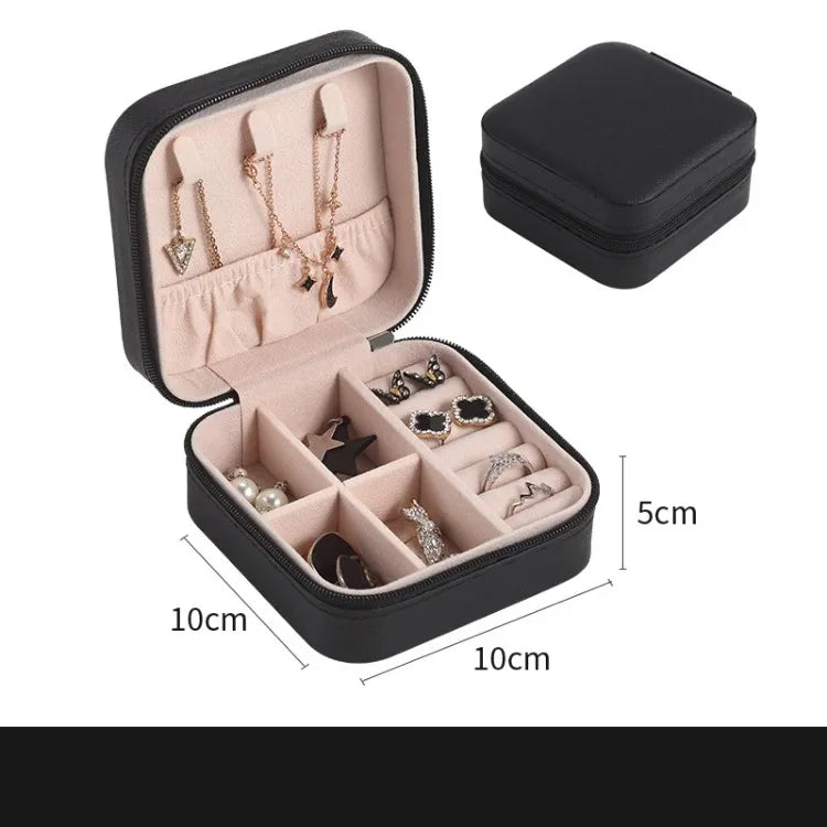 Portable Mini Jewelry Storage Box Travel Organizer Jewelry Case Leather Storage Earrings Necklace Ring Jewelry Organizer Display Beauty World Shop