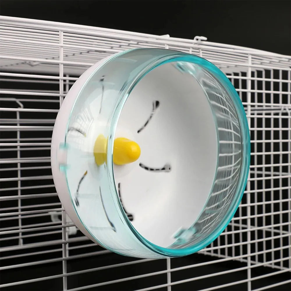 Hamster Wheel Running Disc Toy Sport Running Silent Transparent Small Pet Rotatory Jogging Wheel Toys Pet Hamster Cage Supplies Beauty World Shop