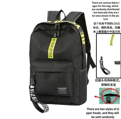 Fashion trend backpack backpack for men and women junior high school high school student bag large capacity korean version of th Beauty World Shop