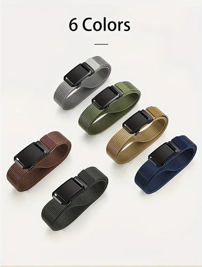 New Automatic Buckle Belt, Canvas Tactical Workwear Casual Outdoor Military Training Pants Belt For Men Beauty World Shop