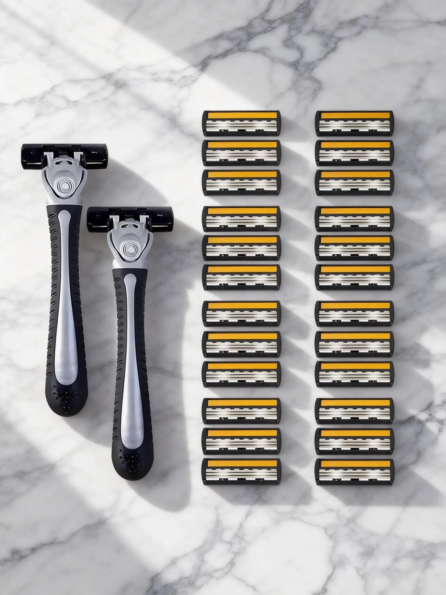 Variety Packs Skin Guard Anti-Slip Handle Replacement Triple Blades Reusable Safety Manual Razors for Men Shaving Bathing Trave Beauty World Shop