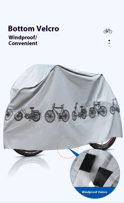 PEVA Material Mountain Bike Cover, Waterproof, Rainproof, Dustproof, Sunshade, Outdoor, Bicycle Accessories, 200*100cm Beauty World Shop