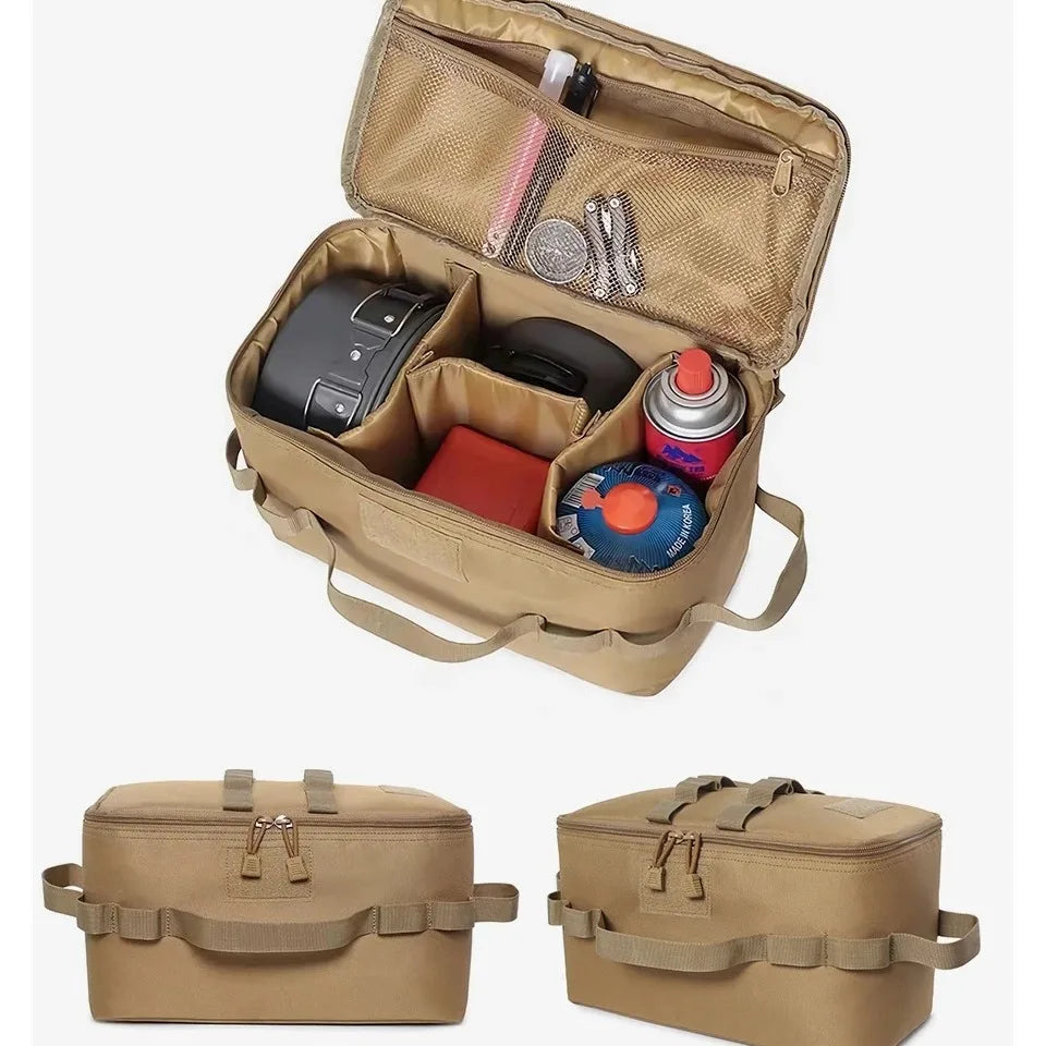 Outdoor Camping Storage Bag Basket Gas Stove Canister Pot Carry Bag Sack Picnic Bag Cookware Utensils Organizer Beauty World Shop