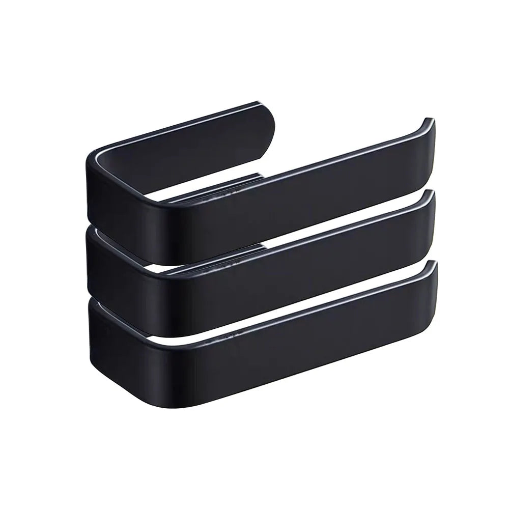 Bathroom Towel Holder White Without Drilling Bathroom Black Towel Rack Self-Adhesive Bathroom Towel Rack Towel  hand-towel rack Beauty World Shop