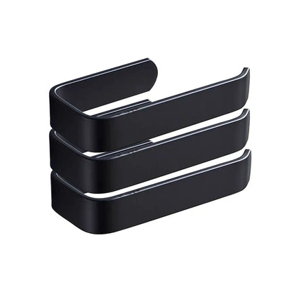 Bathroom Towel Holder White Without Drilling Bathroom Black Towel Rack Self-Adhesive Bathroom Towel Rack Towel  hand-towel rack Beauty World Shop