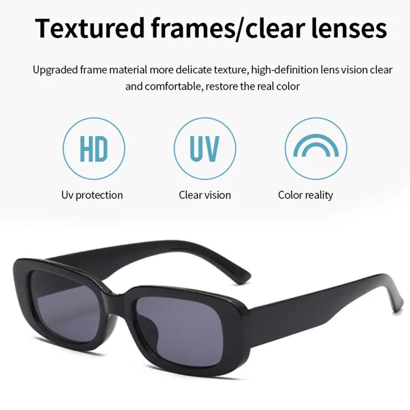 Retro Small Square Sunglasses Men and Women Trendy European and American Fashion Street Shot Sunglasses UV Proof Glasses Beauty World Shop