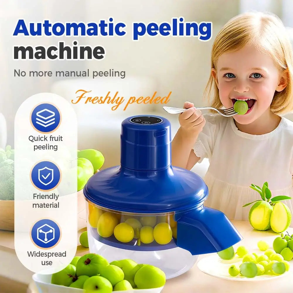 Automatic Electric Fruit Peeler Intelligent Peeling Machine Portable Wireless Grape/tomato/Garlic Peeler for Home Fast Kitchen Beauty World Shop