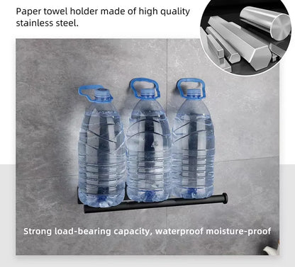 Kitchen Paper Towel Holder Adhesive Tissue Hanger Toilet Roll Paper Dispenser Cabinet Storage Napkin Rack Bathroom Accessories Beauty World Shop