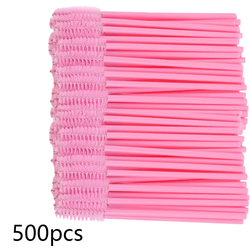 500/1000PCS Eyelashes Brushes Set Wholesaler Lash Mascara Brush For Lashes Extension Eyebrow Wands Applicator Makeup Tools Beauty World Shop