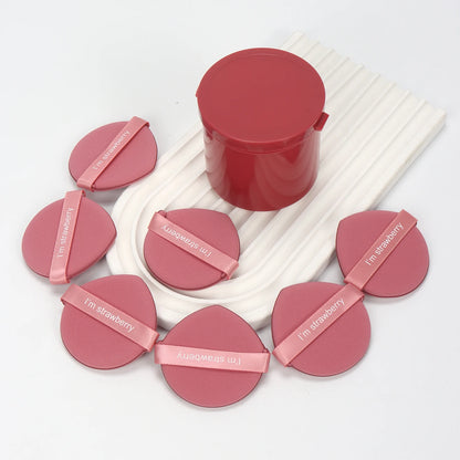 Karsyngirl 7Pcs/Box Strawberry Cosmetic Puff Set Double Side Women Soft Makeup Sponge Beauty Make up Powder Tools Beauty World Shop