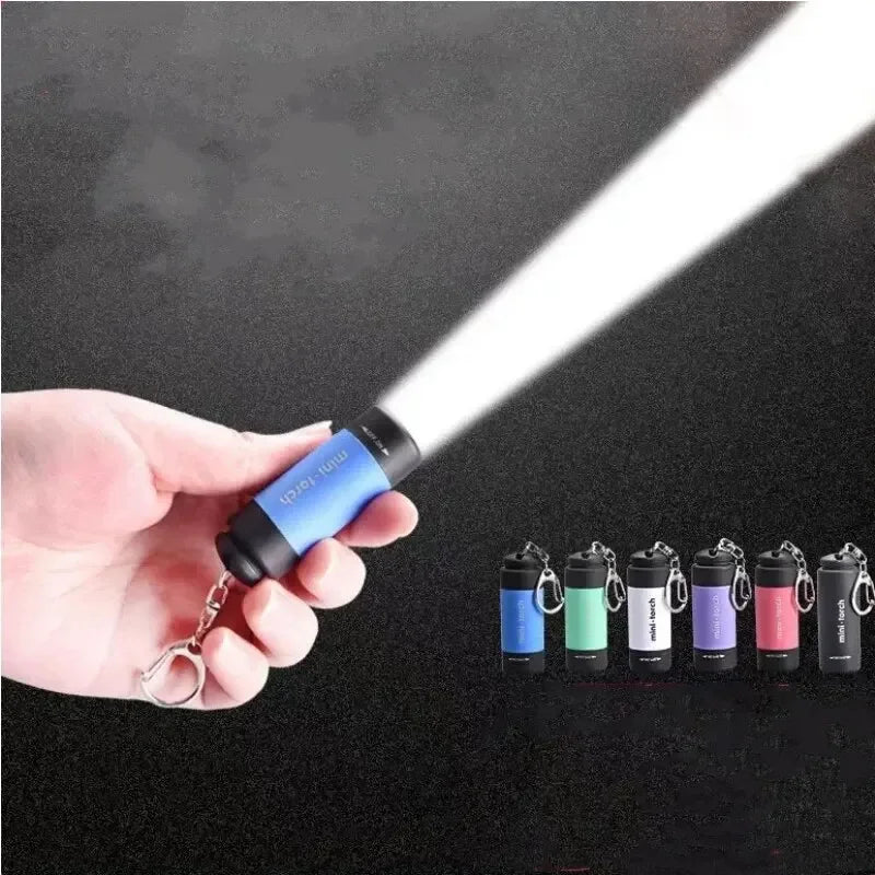Led micro pocket flashlight portable USB rechargeable keychain flashlight waterproof home Outdoor Hiking Camping flashlight Beauty World Shop